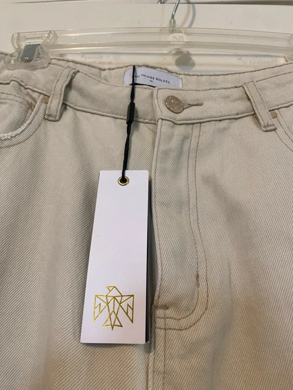 All Things Golden THE HIGH RISE DENIM STRAIGHT LEG JEAN XL NWT $170 - Picture 5 of 9